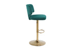 ZUN Modern Barstools Bar Height, Swivel Velvet Bar Counter Height Bar Chairs Adjustable Tufted W1361113191