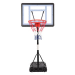 ZUN HY-B064S Portable Movable Swimming Pool PVC Transparent Backboard Basketball Stand 91694053