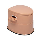ZUN Portable Toilet with Non-slip Mat Brown 79167273