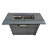 ZUN Living Source International 25 H x 42 W Outdoor Fire Pit Table with Lid B120142380