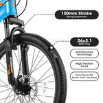 ZUN A26299 Rycheer 26 inch Mountain Bike Bicycle for Adults Aluminium Frame Bike Shimano 21-Speed with W1856107339