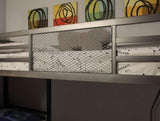 ZUN Triple Twin Bunk Bed w/ Desk B090114433
