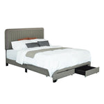 ZUN QUEEN SIZE UPHOLSTERED BED WITH ADJUSTABLE HEIGHT / MATTRESS 10 TO 14 INCHES / LED DESIGN WITH W1867121464