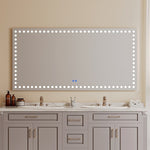 ZUN 72X36 Inch Led-Lit Bathroom Mirror, Wall Mounted Anti-Fog Memory Rectangular Vanity Mirror With W1820122121