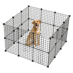 ZUN Pet Playpen, Small Animal Cage Indoor Portable Metal Wire Yard Fence for Small Animals, Guinea Pigs, 26976233