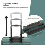 ZUN 3 Piece Luggage Sets ABS Lightweight Suitcase with Two Hooks, Spinner Wheels, TSA Lock, W28468095