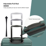ZUN 3 Piece Luggage Sets ABS Lightweight Suitcase with Two Hooks, Spinner Wheels, TSA Lock, W28468095