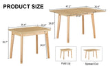 ZUN Wooden foldable table, rubber wood leg MFC tabletop, foldable computer desk, foldable office desk, W1151P145194