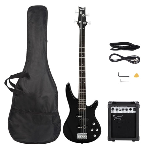ZUN GIB 4 String Full Size Electric Bass Guitar SS pickups and Amp Kit 98914732