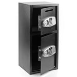 ZUN DS77TE Home Office Security Large Electronic Digital Steel Safe Black Box & Silver Grey Pannel 37904149