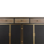 ZUN 48" Wide 4 Doors Modern Sideboard with 3 Top Drawers, Freestanding Sideboard Storage Cabinet W75741394