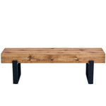 ZUN 59" Dining Bench, Farmhouse Indoor Kitchen Table, Bed Bench, Industrial Shoe Bench, Entryway WF320038AAE