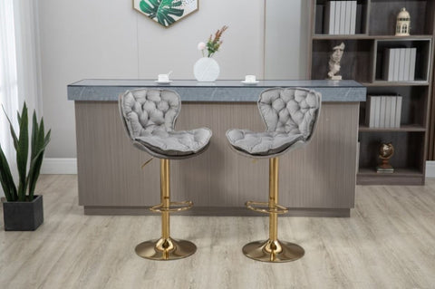 ZUN COOLMORE Bar Stools with Back and Footrest Counter Height Chairs 2PC/SET W39557441