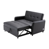 ZUN Orisfur. 51" Convertible Sleeper Bed, Adjustable Oversized Armchair with Dual USB Ports for Small WF283379AAB