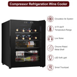 ZUN JC-48 115V 85W 1.7cu.ft/49l Electronic Wine Cabinet Cold Rolled Sheet Transparent Glass Door / 72158595