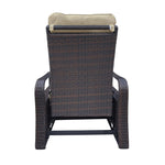 ZUN Outdoor Recliner, Automatic Adjustable Wicker Lounge Recliner Chair with Comfy Thicken Cushion, All W1889109402