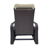 ZUN Outdoor Recliner, Automatic Adjustable Wicker Lounge Recliner Chair with Comfy Thicken Cushion, All W1889109402