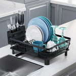 ZUN Dish Drying Rack Drain Board Utensil Holder Organizer Drainer Tableware Organizer Kitchen Countertop 68037033