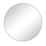 ZUN Wall Mirror 28 Inch Gold Circular Mirror Metal Framed Mirror Round Vanity Mirror Dressing Mirror, W143570509