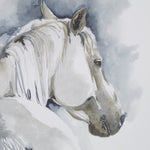 ZUN Hand Embellished Horse Framed Canvas Wall Art B035129223