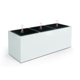 ZUN 3-Liner Self-watering Rectangle Planter Box - White B046P144676