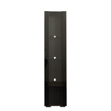 ZUN Black side cabinet with aluminum strip lamp,With large storage space W33140088