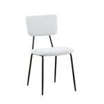 ZUN Dining Room Chairs Set of 2, Modern Comfortable Feature Chairs with Faux Plush Upholstered Back and W117094372