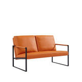ZUN Lounge, living room, office or the reception area PVC leather accent arm chair with Extra thick W1359130156