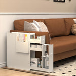 ZUN Bathroom Storage Cabinet Side Cabinet Space Saving Cabinet,White GLT18820WH