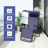 ZUN Lounge Chair Adjustable Recliner w/Pillow Outdoor Camp Chair for Poolside Backyard Beach, Support W1511114977