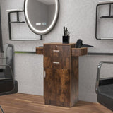 ZUN Locking Beauty Salon Station, Hair Styling Barber Station, Spa Salon Equipment with Small Cabinet, W2181P154170
