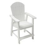 ZUN HIPS Bar Chair with Armrest,Patio Bar Chair Set of 2, White W1209107719