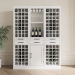 ZUN Brown walnut color modular wine bar Cabinet with Storage Shelves with Hutch for Dining Room W1778133414