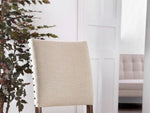 ZUN Classic Contemporary Set of 2 Dining Chairs Ivory Fabric Padded Linen Chairs Upholstered Cushion B011110867
