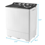 ZUN Twin Tub with Built-in Drain Pump XPB65-2288S 26Lbs Semi-automatic Twin Tube Washing Machine for 16982847