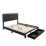 ZUN QUEEN SIZE UPHOLSTERED BED WITH ADJUSTABLE HEIGHT / MATTRESS 10 TO 14 INCHES / LED DESIGN WITH W1867121465