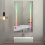 ZUN FCH 40*24in Symphony Elements Aluminum Alloy Rectangular Built-In Light Strip With Anti-Fog Touch 96582152