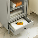 ZUN Modern Bathroom Storage Cabinet & Floor Standing cabinet with Glass Door with Double Adjustable W1801109229