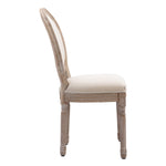ZUN HengMing Upholstered Fabrice French Dining Chair with rubber legs,Set of 2 W212137127