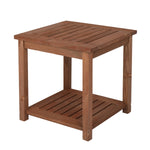 ZUN Square Wood Side Table Carbonized Color 67801241