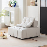 ZUN Modular Sectional single sofa,Armless Chair with Removable Back Cushion -33.1"for W848121357