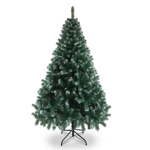 ZUN 6FT Iron Leg White PVC 812 Branches Christmas Tree 46802039