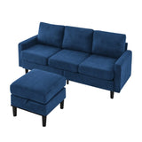 ZUN Upholstered Sectional Sofa Couch, L Shaped Couch With Storage Reversible Ottoman Bench 3 Seater for W1191126335