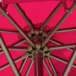 ZUN 9' 2-Tier Cantilever Umbrella with Crank Handle, Cross Base and 8 Ribs, Garden Patio Offset Umbrella W2225142545