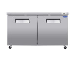 ZUN Orikool 60 IN Commercial Refrigerators, Undercounter Refrigerators 18.5 Cu.Ft with Smooth Casters, 2 W2095126119