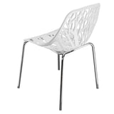 ZUN 4pcs Bird's Nest Style Lounge Chair White 43246138