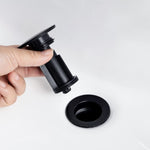 ZUN Two Handle Matte Black Bathroom Faucet, Swivel Spout with Pop-up Drain Assembly W1194102191
