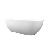 ZUN Immerse Yourself in Unmatched Luxury with Our Handcrafted Solid Surface Freestanding Bathtub W1573120490