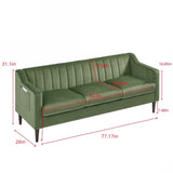 ZUN Mid Century Modern Chesterfield sofa couch, Comfortable Upholstered sofa with Velvet Fabric and W1708107745