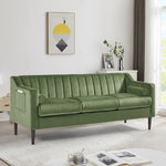 ZUN Mid Century Modern Chesterfield sofa couch, Comfortable Upholstered sofa with Velvet Fabric and W1708107745